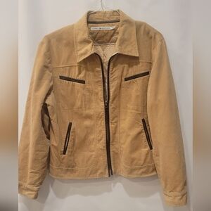 Tommy Hilfiger Vintage Tan Velvet Jacket Women's Size XL